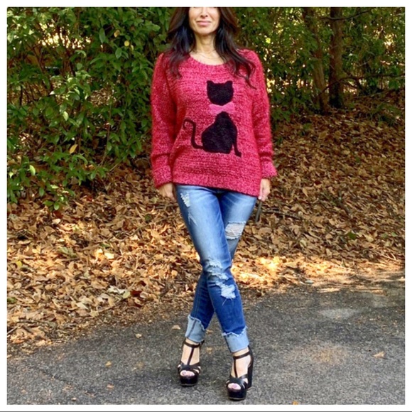 ✨LAST ONE ✨PARIS✨Gorgeous fuzzy Cat sweater - Picture 3 of 6